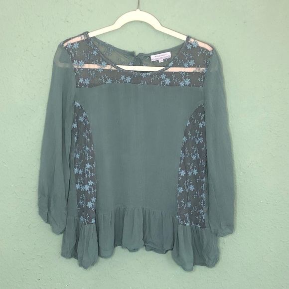 Cost Plus World Market Tops - 3/$15 World Market Sheer Boho Floral Blouse S/M